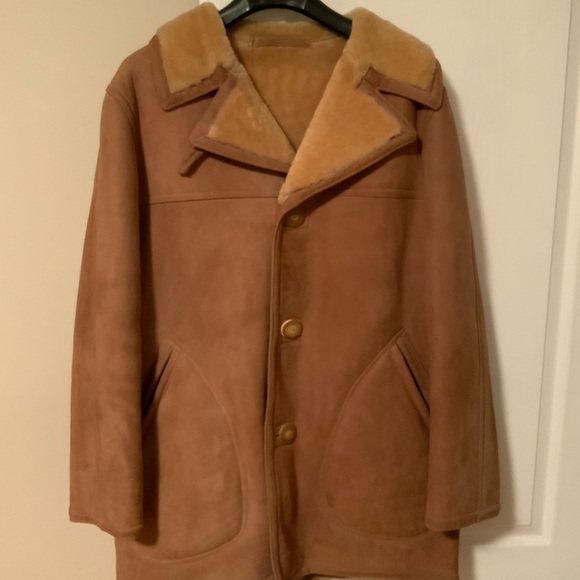 Men’s Retro Shearling Jacket - Picture 1 of 4
